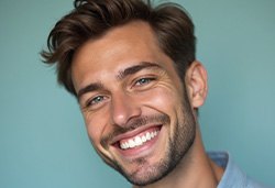Portrait of handsome man with nice teeth
