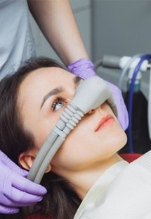 woman getting nitrous oxide 