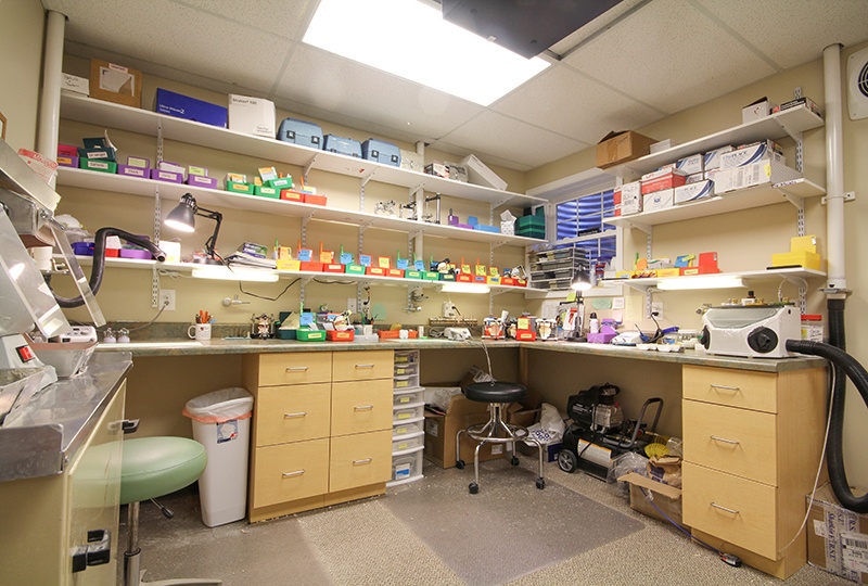 organized dental storage area