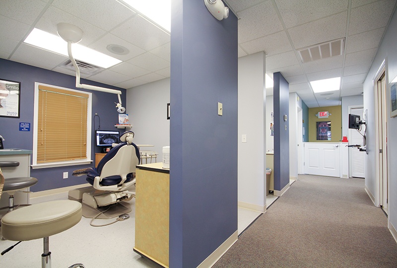 Hallway leading to treatment rooms