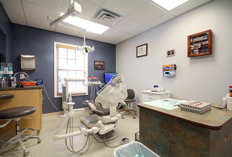 High tech patient dental exam room