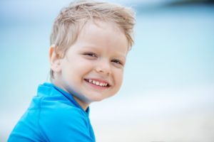 Young boy smiling